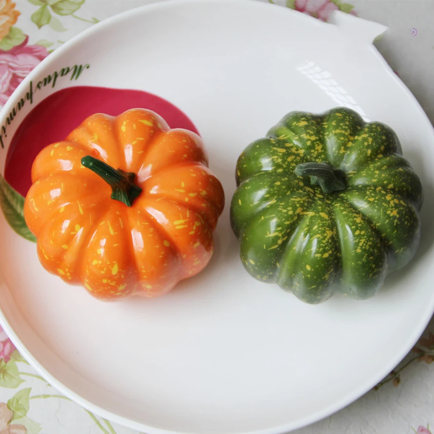 Vegetable Ornaments Artificial Pumpkin Decoration Mini Artificial Foam Pumpkin Halloween Decorations Props Faux Vegetables Garden and Fall Crafts Thanksgiving Centerpieces