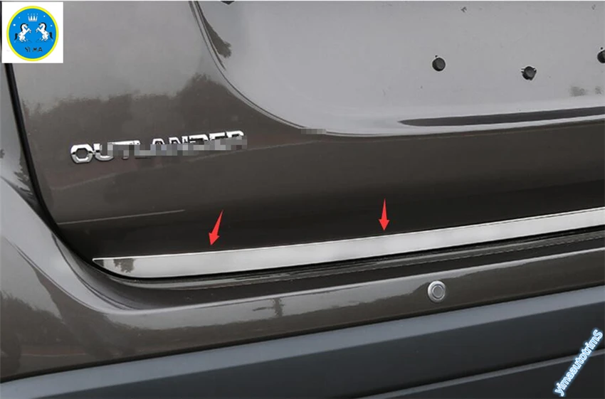 New font b Accessories b font For Mitsubishi Outlander 2013 2016 Stainless Steel Rear Tailgate Trunk
