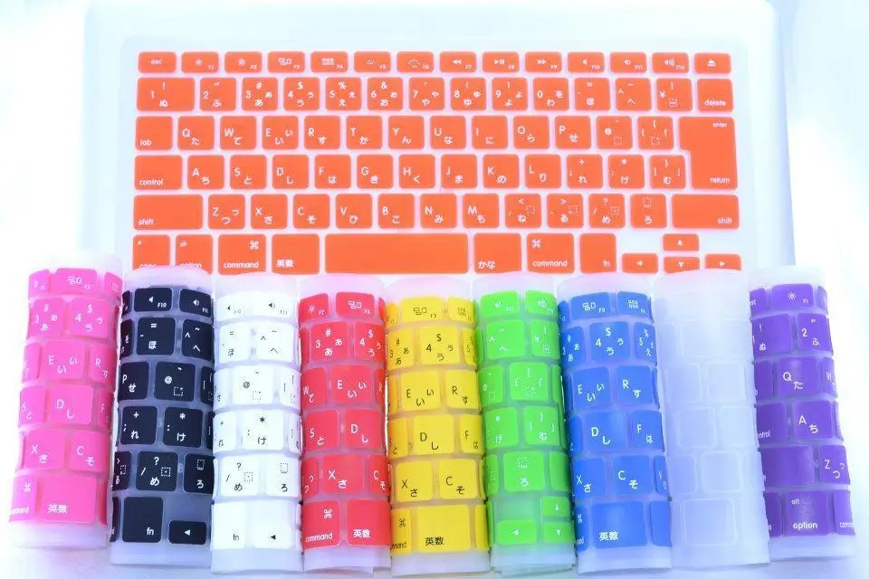 

Japanese Version Silicone English Keyboard Cover Skin Protector for Macbook Air 13 Pro 13 Retina 13" 15" 17" A1466 A1502 A1278