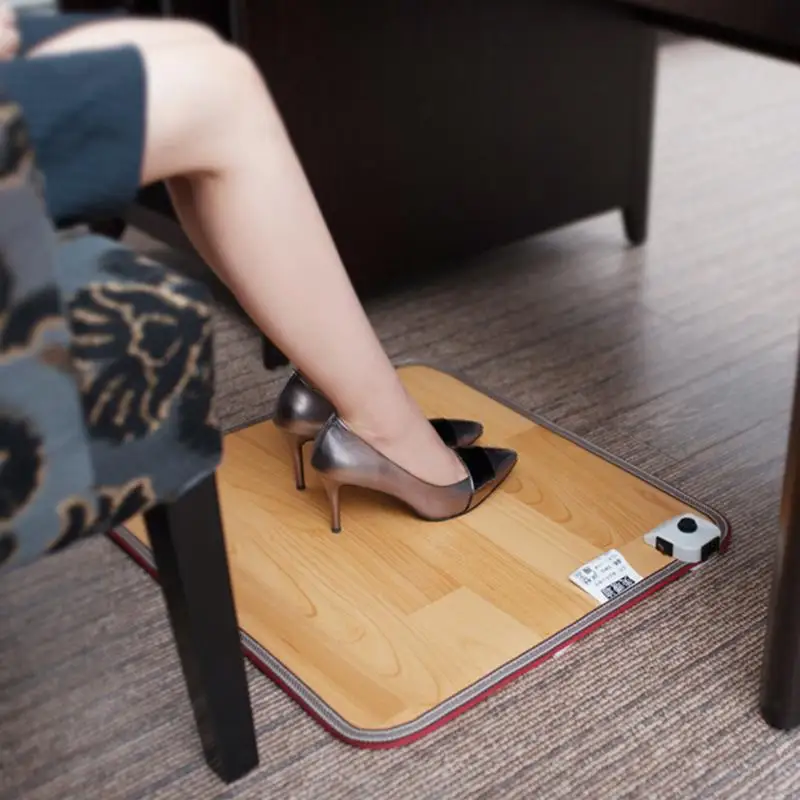 

50*30cm Feet Warmer Electric Artifact Plug Heating Mat Office Heating Pad Warm Feet Thermostat