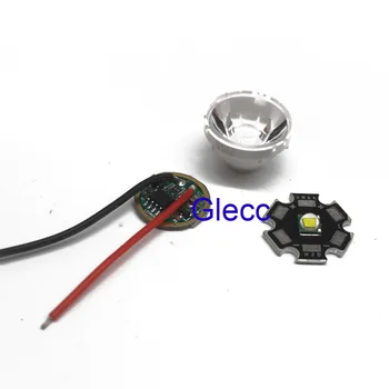 

1set Cree XM-L LED T6 White Light + 3.7V Driver + Lens with Base Holder