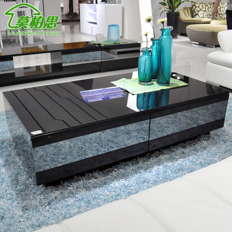 Mobo Si Simple Modern Coffee Table Drawer Gray Mirror Tv Cabinet Modern Coffee Table Drawer Gray Mirror
