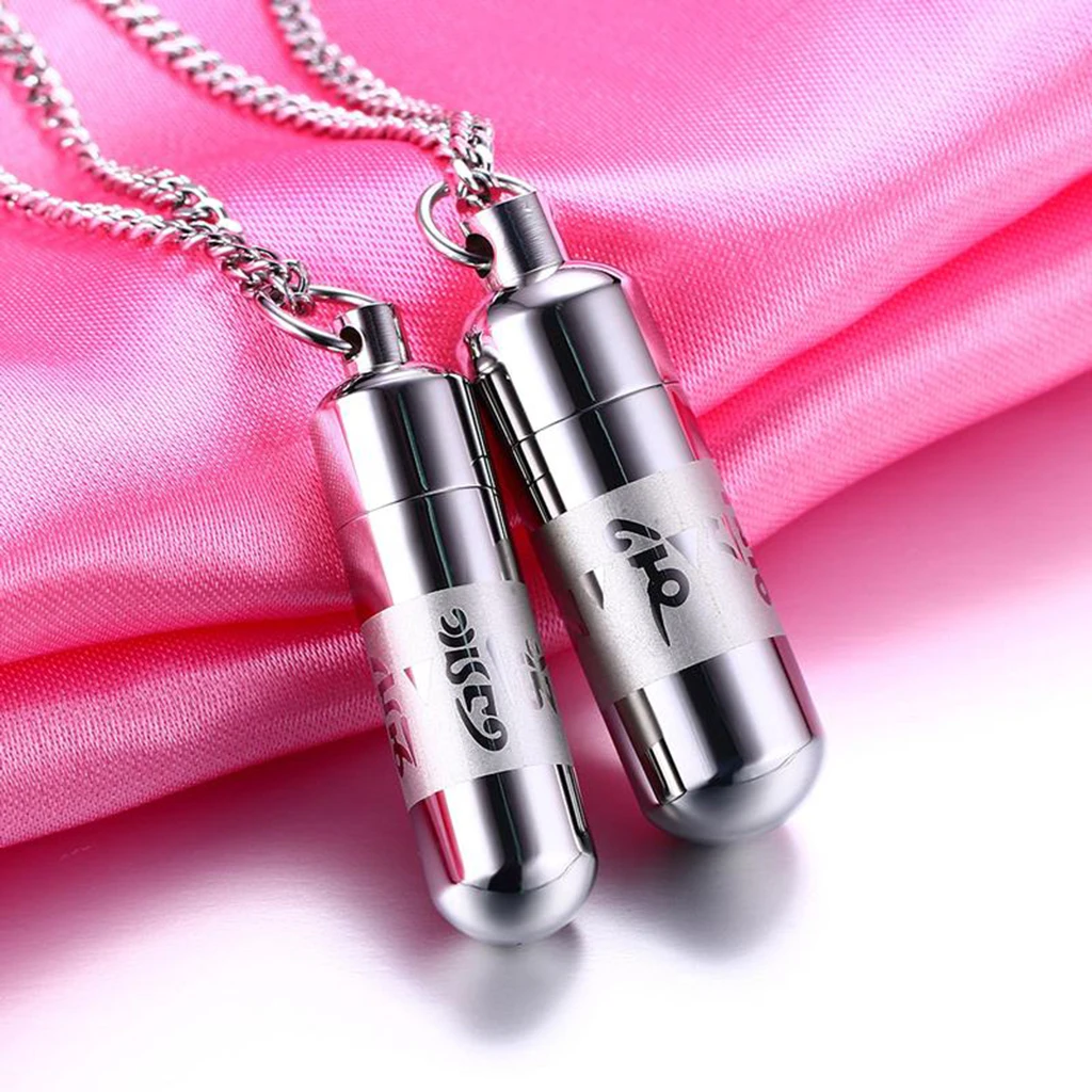 Stainless Steel Openable Container Tube Urn Keepsake Cremation Ashes