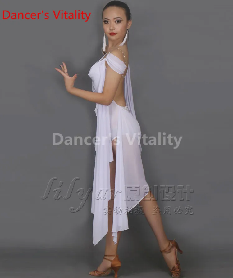 Изготовление под заказ Латинской Танцы платье Для женщин шелк танго платье Румба юбка Samba костюм Бальные Латинской платье Hc Танцы XXS-6XL