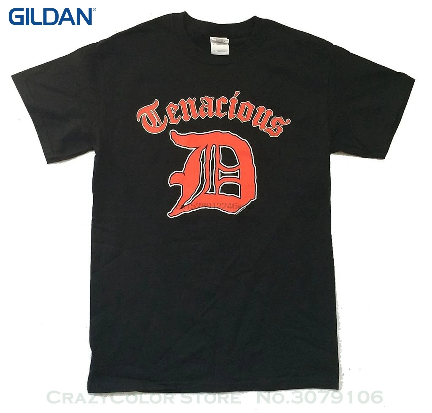 Хлопковая футболка с короткими рукавами и круглым вырезом Tenacious D Red Logo черная Jack