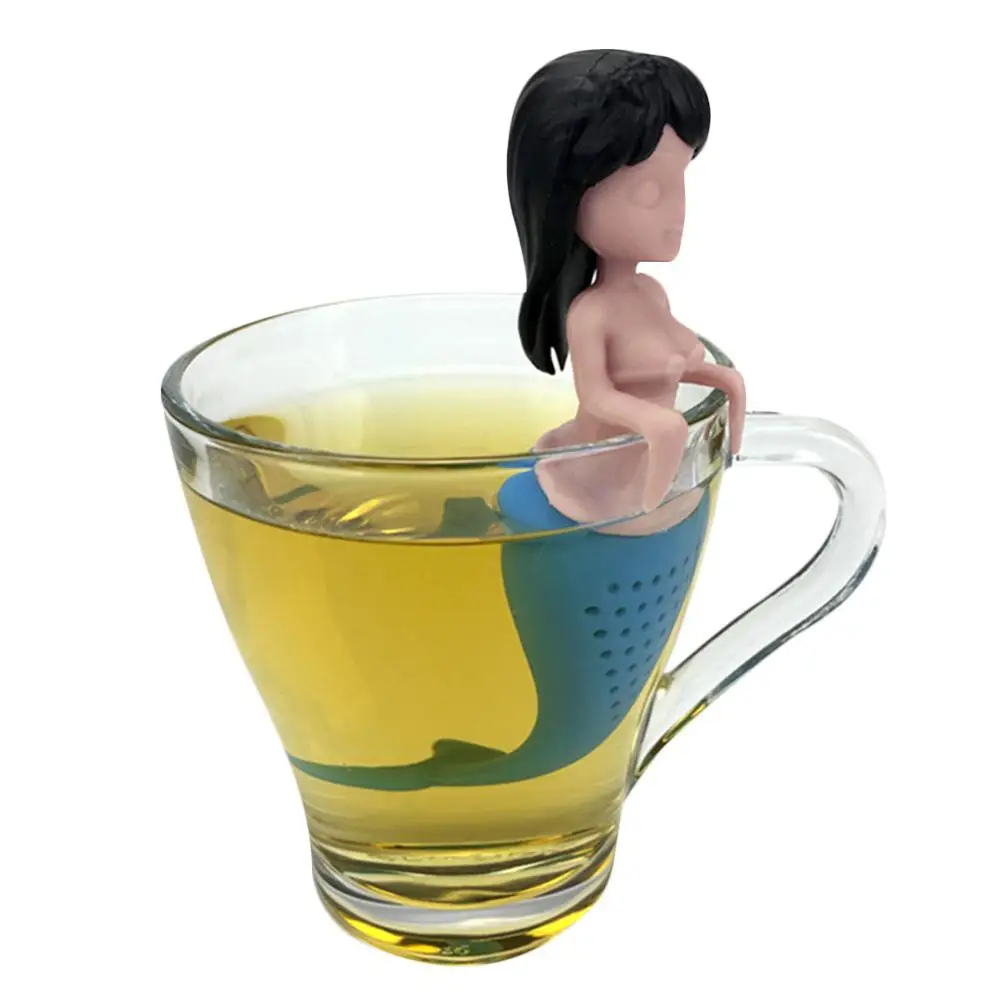 

2018 New Version Mermaid Silicone Tea Maker Candy Filter Silicone Tea Bag Filter Funny Cute Mermaid Type Silicone Tea Filter