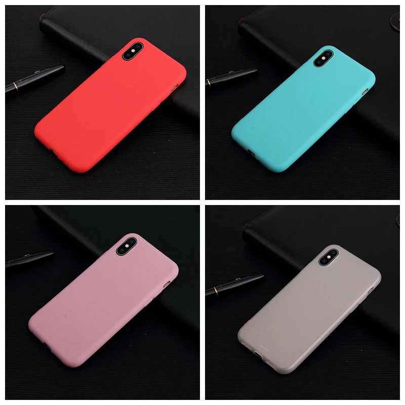 

Shockproof Phone Case For iPhone 6 6s Case For iPhone 7 8 Plus Ultra Thin Cover For iPhone XS Max XR X Soft Silicon Matte Case