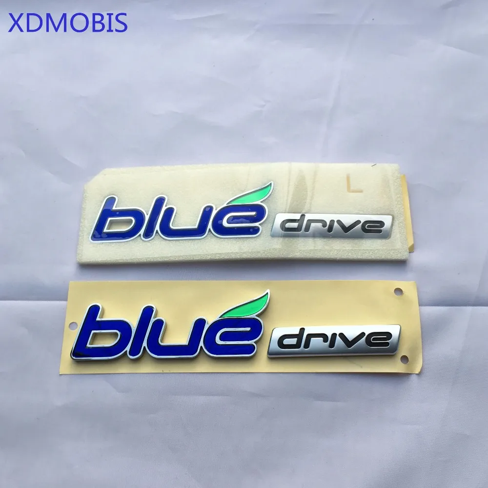 

AuthentFor Sonata YF Hybrid blue car logo For IX25 ACCENT, SOLARIS TUCSON Car Rear Trunk Blue Drive Emblem Badge Styling Sticker
