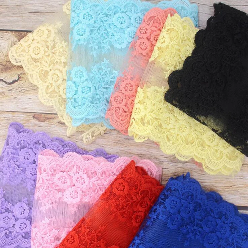 

15 cm width elastic lace elastic sewing ribbon guipure lace trim or fabric warp knitting DIY Garment Accessories 14 yards/lot