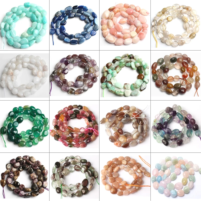 

8-10mm Natural Irregular Amazonite Apatite Larimar Quartz Gem Stone Beads Loose Stone Beads For Jewelry Making Diy Bracelet 15"