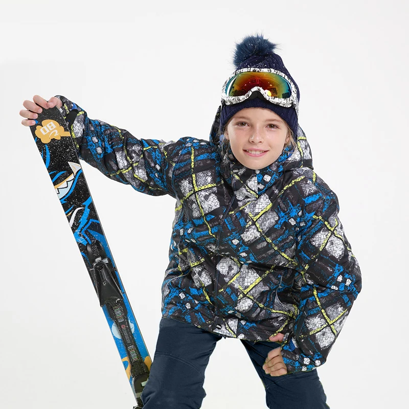 Куртка с капюшоном и брюки на завязках для мальчиков|snowboarding suits|kids snowboardchildren ski |