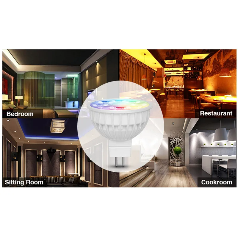 Светодиодный прожсветильник Тор GU10 FUT103 MR16 FUT104 4 Вт RGB + CCT 2 ГГц|led bulb|led spotlight gu10spotlight