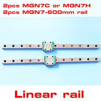 

MR7 7 mm linear guide rail MGN7 L 600mm with mini MGN7H linear carriage block cnc part or MGN7C carriage