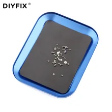 DIYFIX Магнитный Лоток для винтов пластина из алюминиевого сплава винтовой лоток для хранения для RC автомобиля грузовика RC модели ремонта электроники ручной инструмент