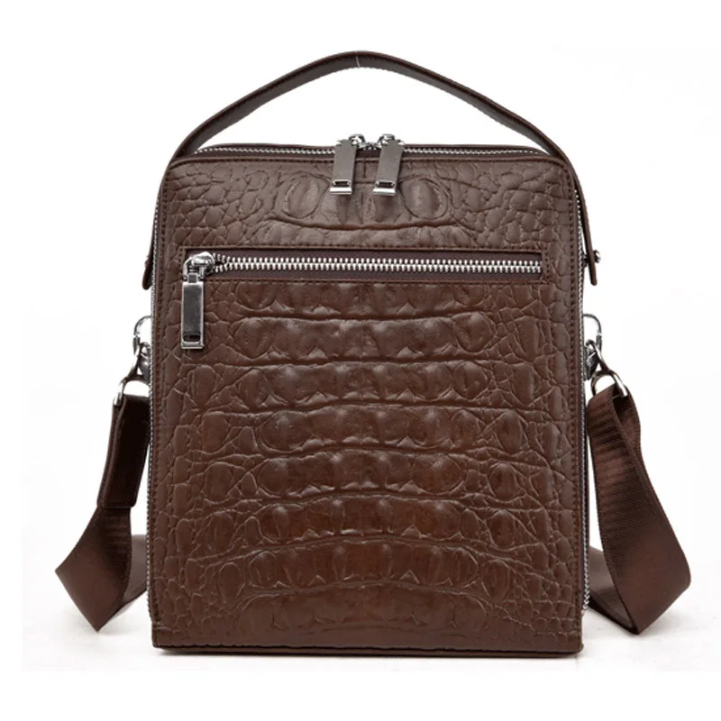 Мужская сумка через плечо из натуральной крокодиловой кожи|crocodile leather handbag|brand