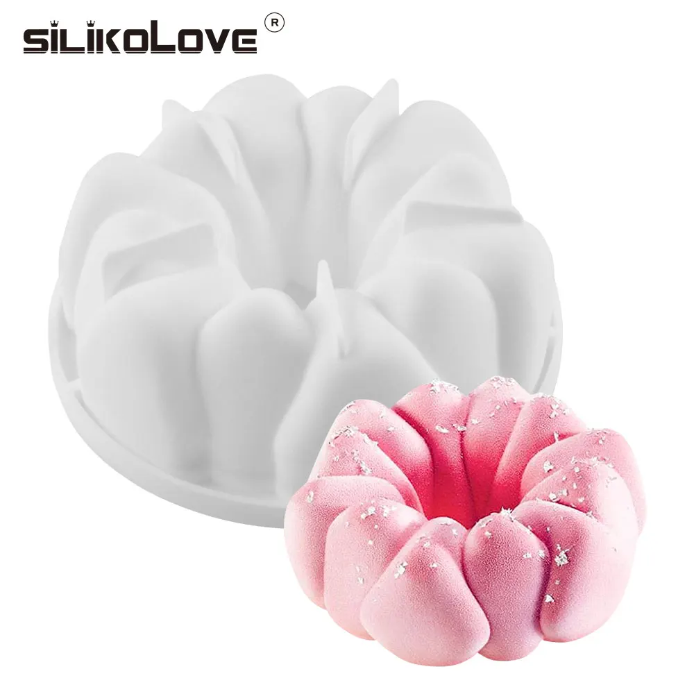 

SILIKOLOVE Flower Shape Cake Decorating Mold 3d Silicone Molds Baking Tool Eco-Friendly White -40F to +446F(-40c to +230c)