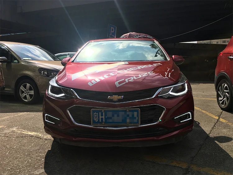 Автомобильный Стайлинг Головной фонарь для Chevrolet Cruze фары светодиодный фонарь двойной U светодиодный drl H7 hid Биксеноновые линзы ближнего света