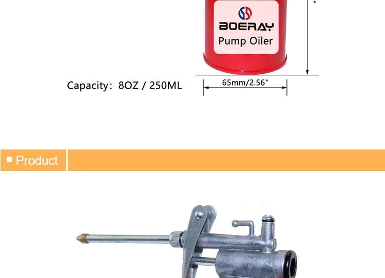 Boerray pistola de lubrificação portátil, 2 peças,