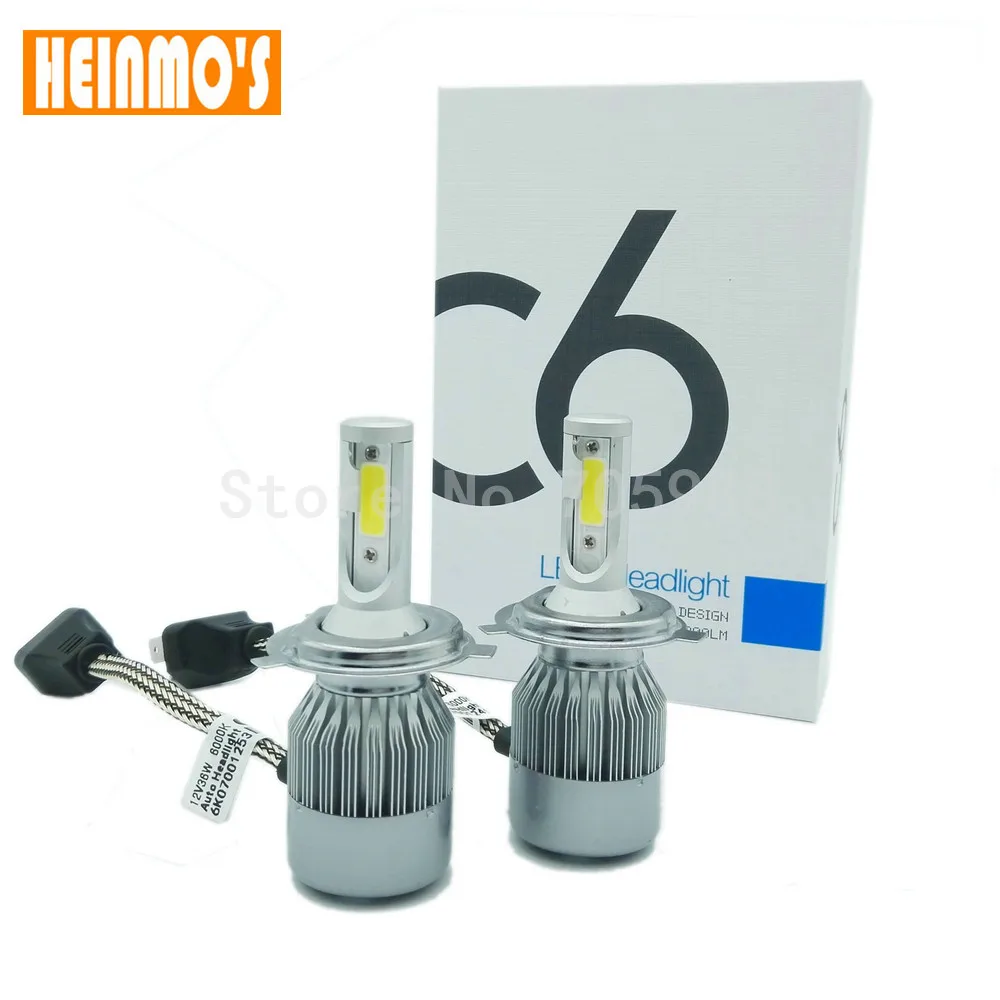 

COB 72W 7600LM H4 LED Headligh high and low beam hi/low Auto headlamp Car LED Kit DRL fog light 9007 9004 h13 h7 h11 h8 CE ROHS