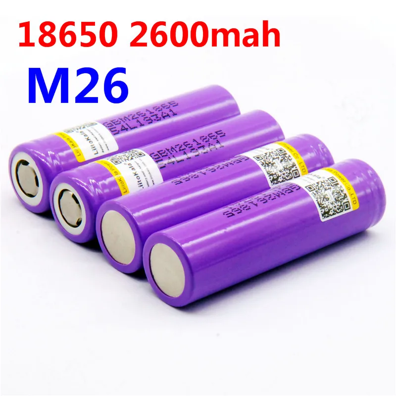 LiitoKala для M26 18650 2600mah 10A 2500 литий-ионная аккумуляторная батарея безопасная батарея для ecig/скутера