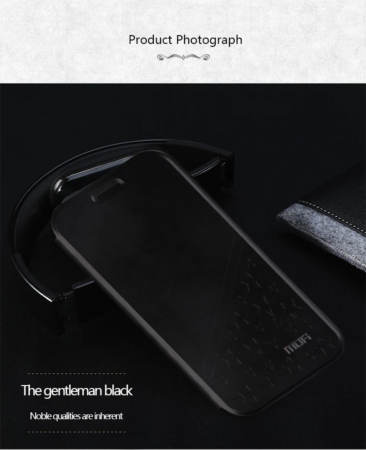 MOFi для Xiaomi Redmi Примечание 5A Чехол-книжка с подставкой из искусственной кожи с откидной крышкой для задней панели чехол для телефона Redmi Note 5A Pro Redmi 5 Redmi 4X телефон чехол s - Цвет: Черный
