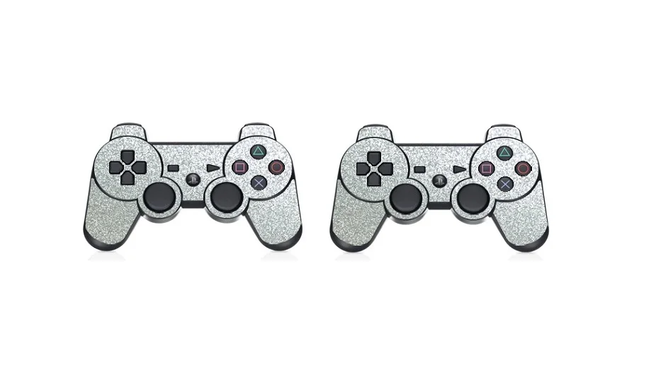 Блестящая серебряная блестящая наклейка для sony PS3 Super Slim 4000 и 2 контроллер кожи наклейка s протектор - Цвет: only controller skin