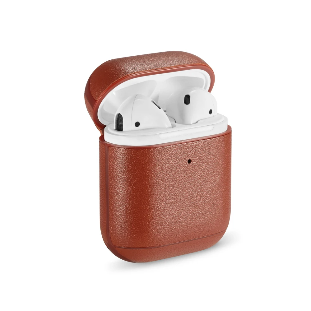 Для AirPods кожаный чехол высокого качества для беспроводных наушников Защитный чехол Аксессуары для Airpod кожаный чехол 2 1 Универсальный