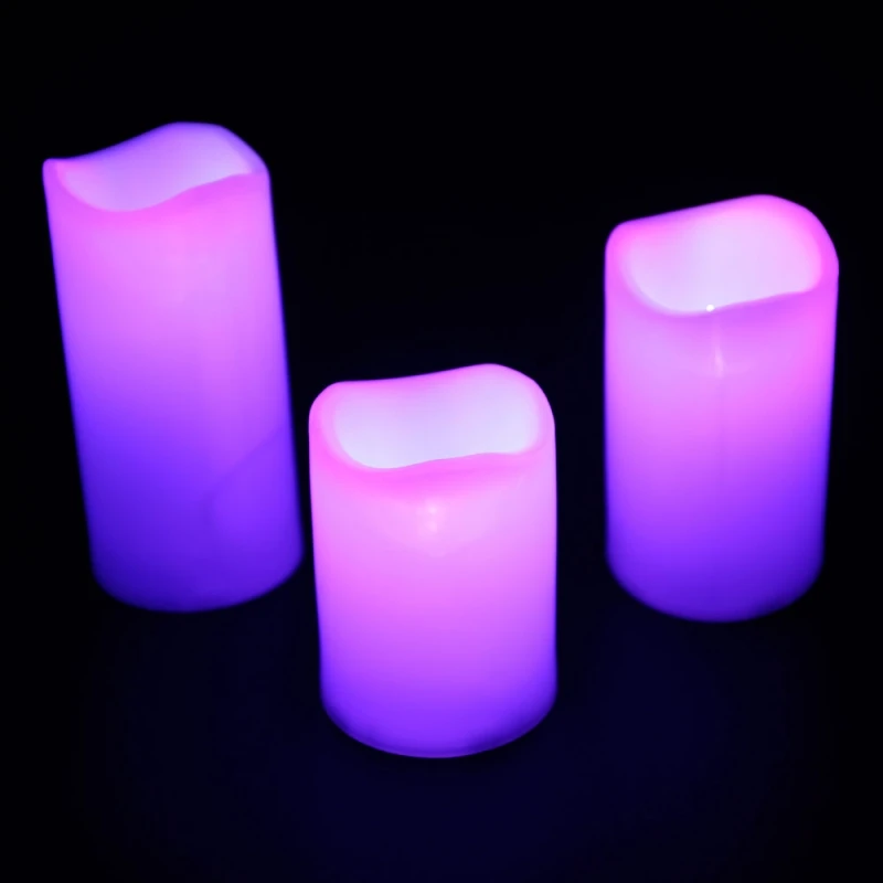 

3 LED Remote Control Flameless Wax Flickering Vanilla Scented Mood Candles