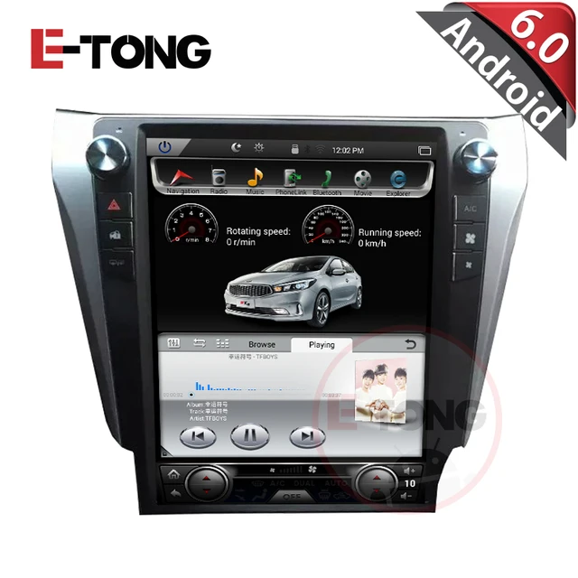 Big Screen Tesla Style Android 6.0 For Toyota Camry 2012