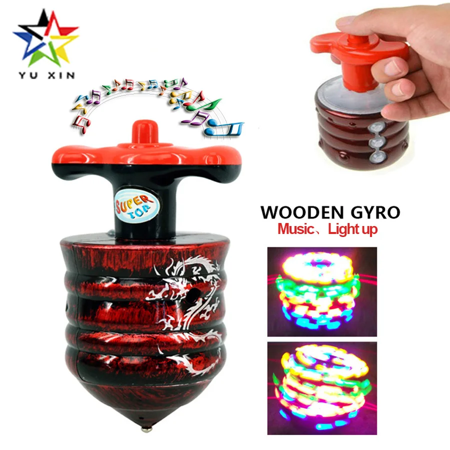 2018 Colorful Spinning Top Flash LED Light Clockwork Children's Toy