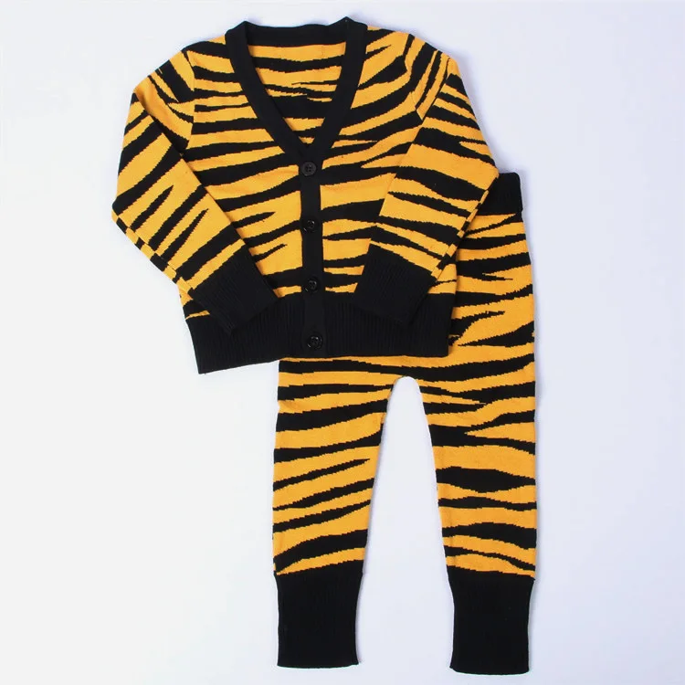 

Tiger leopard sweater suit baby cotton sweater suits age from 12M-5T