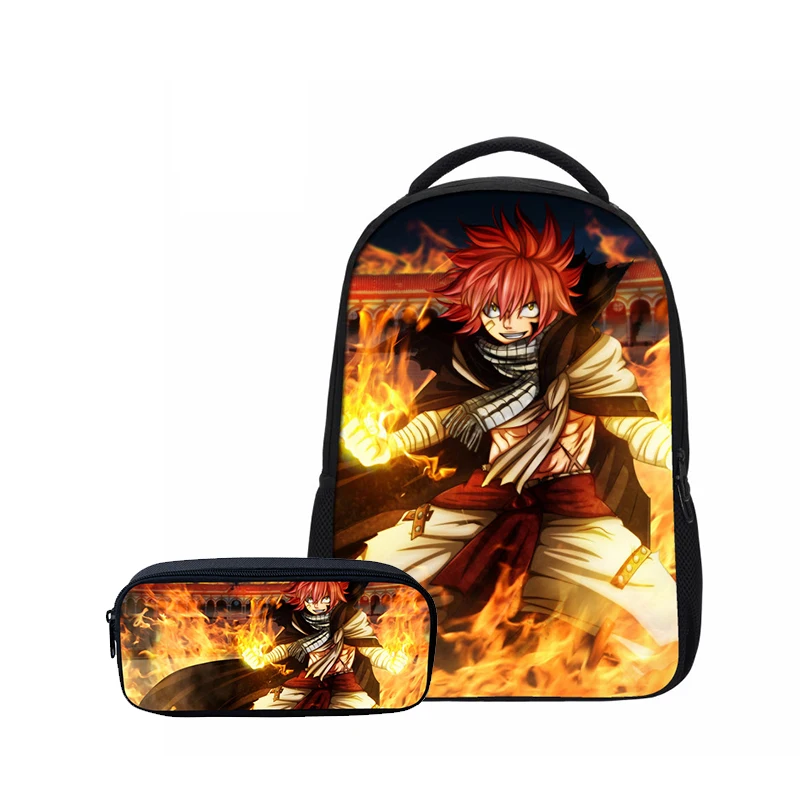 

Hynes Eagle Brand 2 Pcs/ Set Girls School Bookbag Pencil Case Fashion Fairy Tail Printing Boys Backpacks Teenager Shoulder Bags
