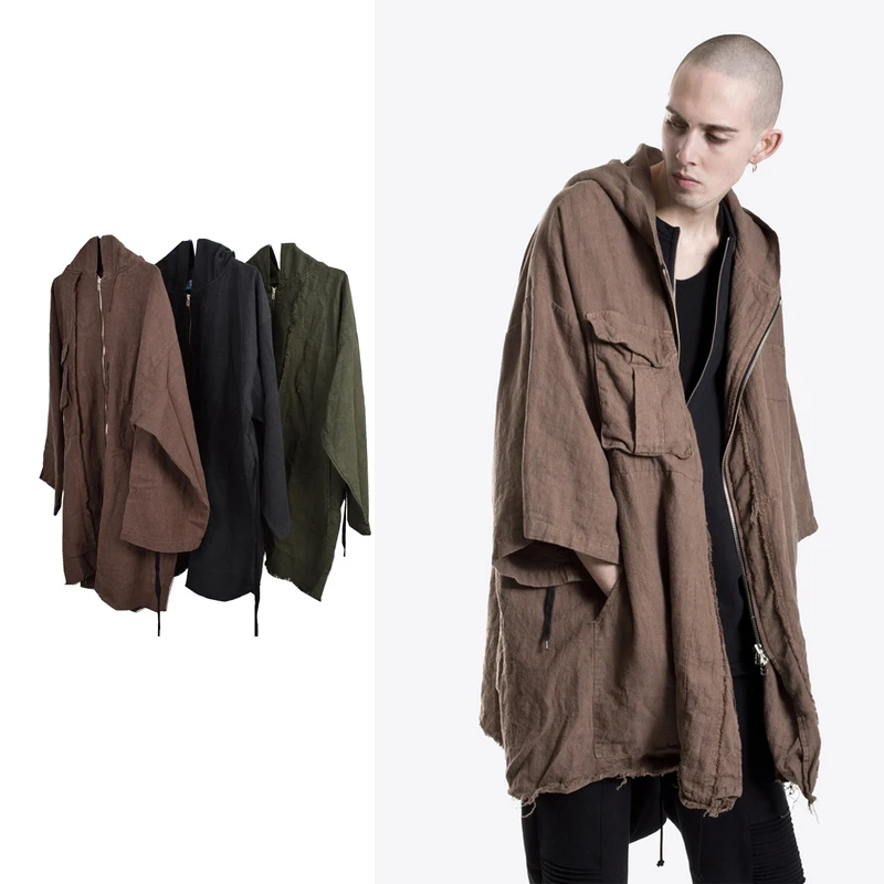 Japonés KIMONO hip hop streetwear para hombre chaquetas y abrigos 2016 ropa de primavera verano de gran tamaño chaqueta de la ropa de hombres|summer jacket men|men jacketmens jackets and coats -