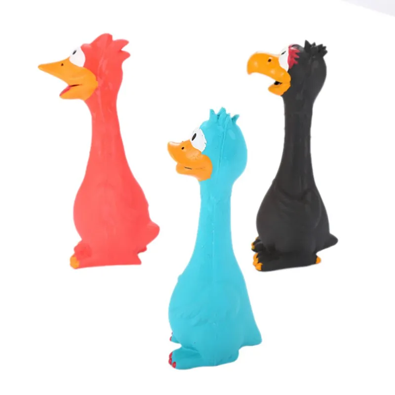 Durable Dog Toys Interactive Squeaky Chicken Dog Chew Toy Latex