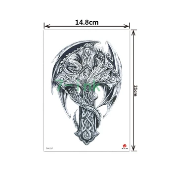 

2019 NEW Temporary Tatoo Sticker body art cross Dragon wings Pterosaur water Transfer Fake Tattoo Flash tatto for women men