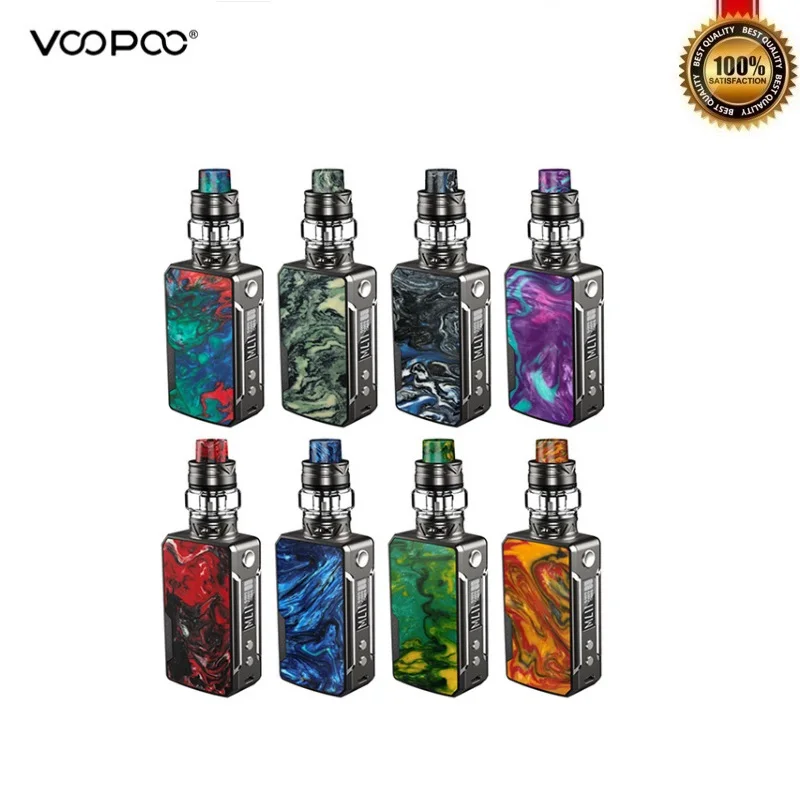 Cheap  Stock Voopoo Drag 2 Platinum 177W TC Kit electronic cigarette With Uforce T2 Powered By Dual 18650 