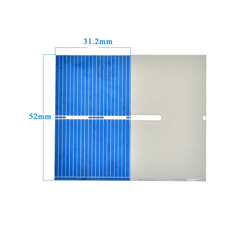 SUNYIMA100pcs 52x31 2mm Солнечная Панель поликристаллический кремний Painel батарея DIY Solars