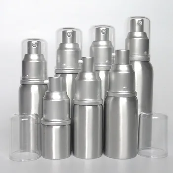 

200pcs high-grade 60ml Aluminum empty packing bottle press lotion cosmetic Emulsion Pump Vials Sample subpackage bottles