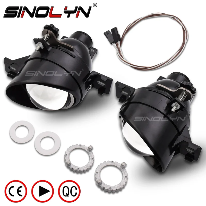 SINOLYN For Nissan Fog Lights Bi xenon Lens Projector Driving font b Lamp b font Lense