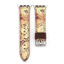 В винтажном стиле с цветочным принтом кожаный ремешок замена часы ремешок для Apple Watch 42 мм элегантные часы band 80306