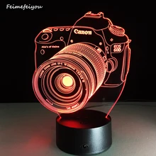 The new lampada led entertainment camera 3D lamp LED colorful atmosphere remote control vision stereo lamp custom acrylic lamp