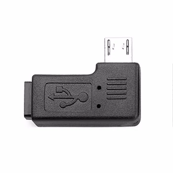 

Micro USB 9mm Long Connector 90 Degree Left & Right Angled Micro USB 2.0 5Pin Male to Mini USB Female Extension Adapter