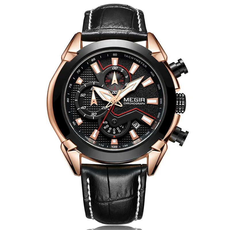 Megir Men's Watch Leather Brown Luxury Sport Waterproof Man Watch Water Resistant Men Watches Wrist Military Army Mens Watches Megir Men's Watch Leather Brown Luxury Sport Waterproof Man Watch Water Resistant Men Watches Wrist Military Army Mens Watches