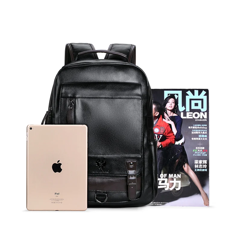 LIELANG Backpack Men's Mochila Masculina Men Fashion Trend Large Capacity Youth Leisure Black Travel Leather Computer Bag Men's