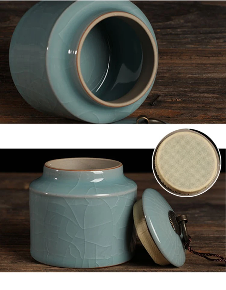 Longquan Celadon чайные банки, портативная дорожная чайная канистра, чайный набор, чайный набор, кухонная банка для специй, хранение конфет, винтажный домашний декор
