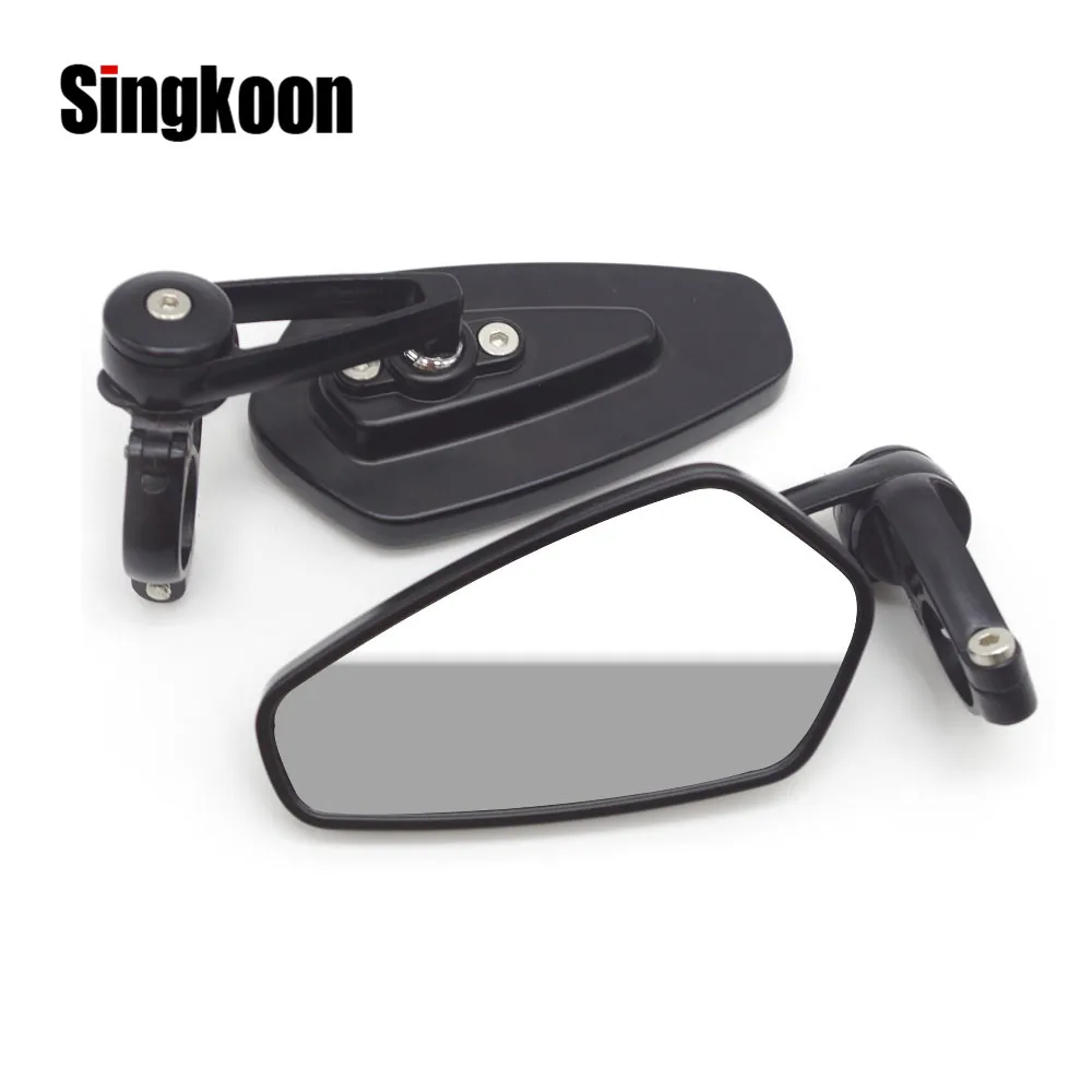 

Universal 22mm Motorcycle Rearview Mirrors Black Retro Scooter Bar end Mirror FOR Yamaha FZ09 MT-09 DUCATI Street Fighter