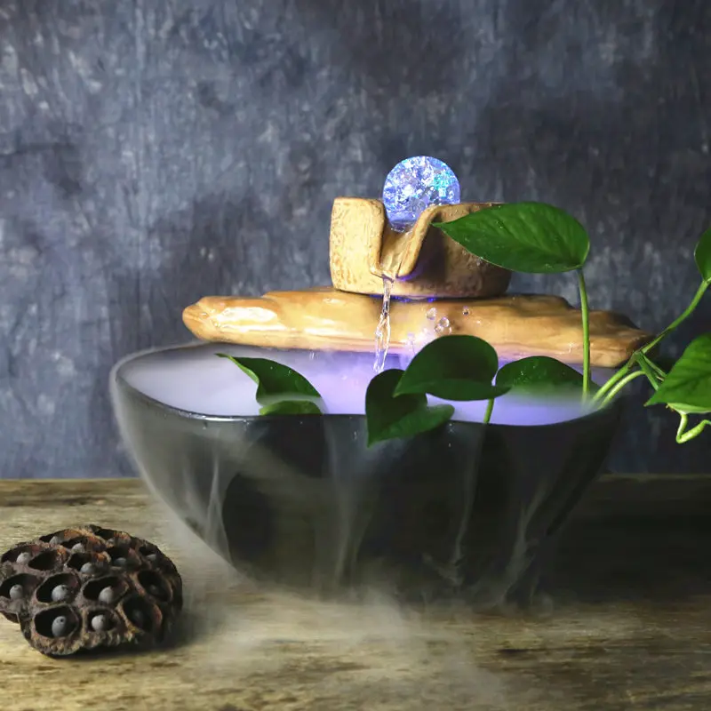 Настольный водяной фонтан водный бак увлажнитель воздуха Feng Shui шар для украшения