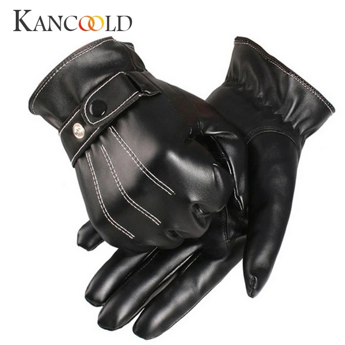 Перчатки kancoold, мужские, роскошные, из искусственной кожи, зимние, супер, для вождения, теплые перчатки из кашемира, высокое качество, повседневные перчатки для мужчин 2018NOV23