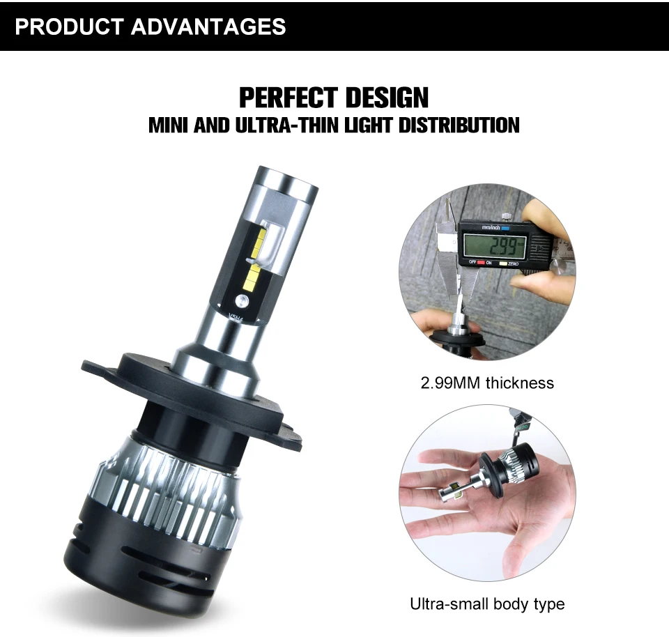 H4 H7 Led Car Headlight H15 LED Bulb H1 H11 HB4 HB3 9005 9006 9012 12V 50W 6500K 10000LM 9007 9004 CSP Auto Headlamp Fog Light (3)