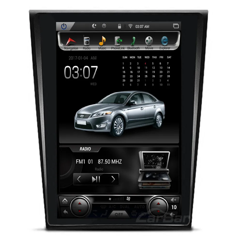 12," вертикальный экран 1280*800 Android автомобильный DVD gps навигатор радио плеер для Ford Mondeo 2013 ram 2 Гб четырехъядерный